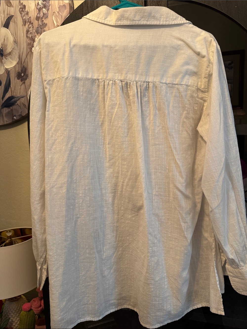 Anthropologie White Lightweight Tunic Top - Picture 5 of 5